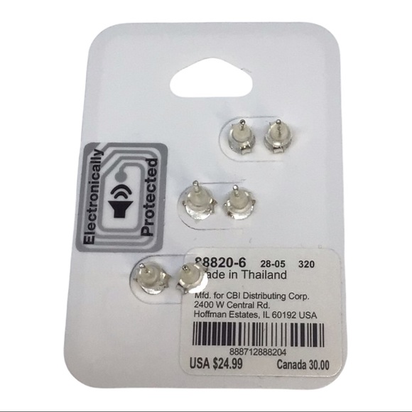 ☃️ 3-Set Sterling Silver Children’s Holiday Earrings - Picture 2 of 3